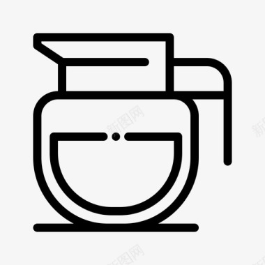 罐子咖啡茶直筒图标图标