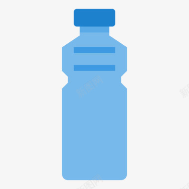 水瓶瓶子和容器3个扁平图标图标
