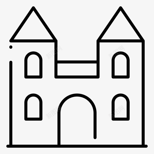城堡大教堂教堂图标svg_新图网 https://ixintu.com 十字架 圆点 城堡 大教堂 常规 教堂 点线 爱尔兰 独立日