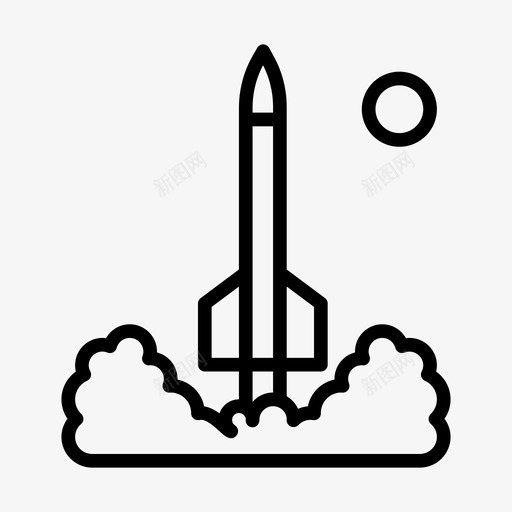 火箭发射空间143直线图标svg_新图网 https://ixintu.com 发射 火箭 直线 空间