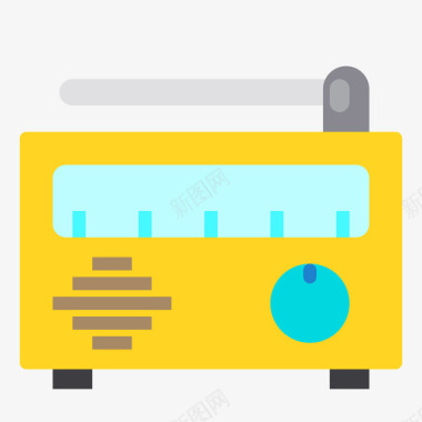 收音机小工具18扁平图标图标