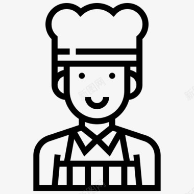 厨师职业美食家图标图标