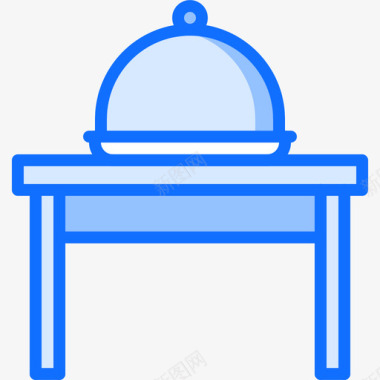 桌子餐厅99蓝色图标图标
