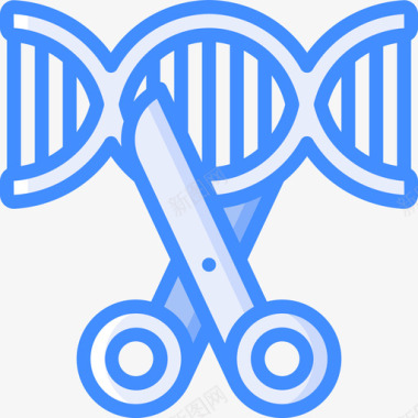 Dna遗传学和生物工程4蓝色图标图标