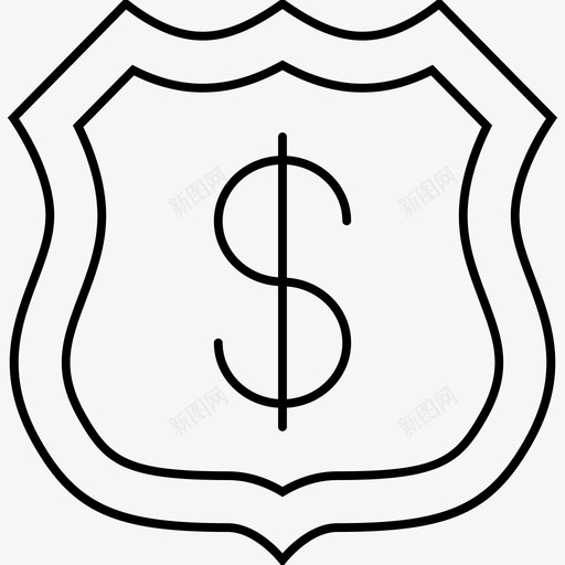 保护美元货币图标svg_新图网 https://ixintu.com 保护 图标 在线 安全 支付 线图 美元 货币 银行