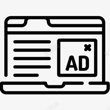 广告数字营销142线性图标图标