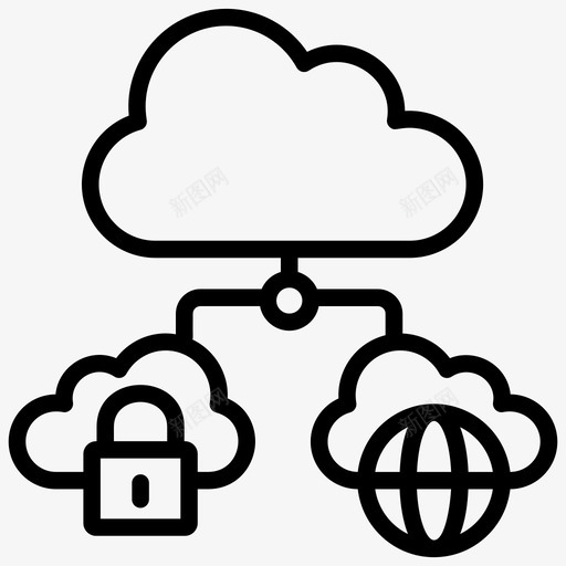 全球数据安全云计算云安全图标svg_新图网 https://ixintu.com 云计算 保护 全球 向量 图标 存储 安全 数据