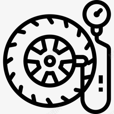 轮胎汽车服务1直线型图标图标