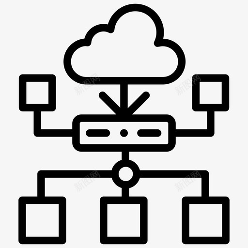 云数据服务云计算云层次结构图标svg_新图网 https://ixintu.com 云层 云网 云计算 向量 图标 层次 技术 数据 服务 结构 网络
