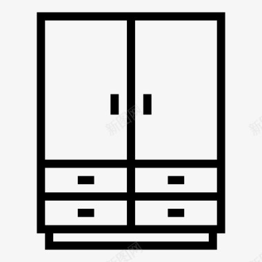 双衣柜衣柜橱柜图标图标