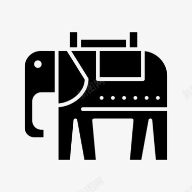 elephent美国美国glyph图标图标