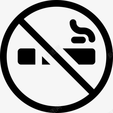 禁止吸烟车辆和运输工具5辆装满图标图标