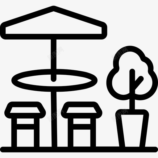 后院前院花园图标svg_新图网 https://ixintu.com 前院 后院 家庭 环境 花园 野餐 餐桌