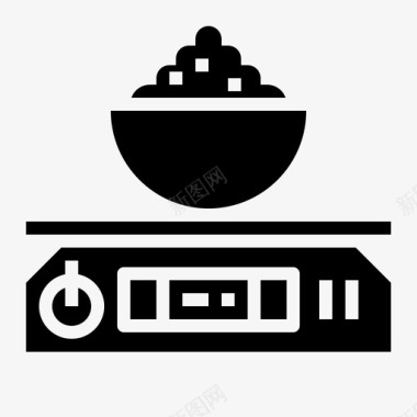 秤烹饪配料图标图标