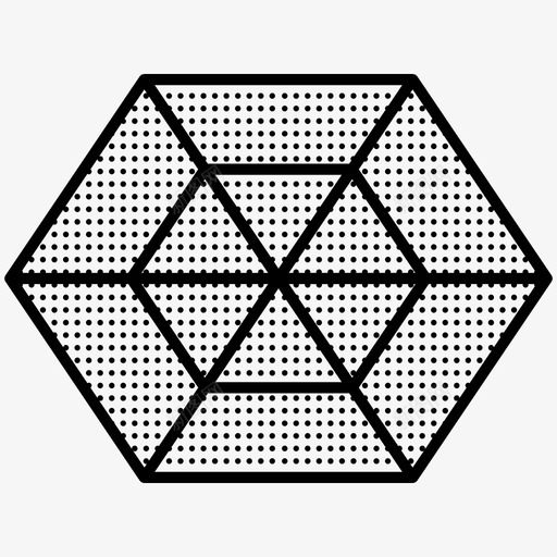 六边形几何图形点图标svg_新图网 https://ixintu.com 六边形 几何图形