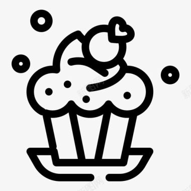 纸杯蛋糕甜点网络界面2月系列v4图标图标