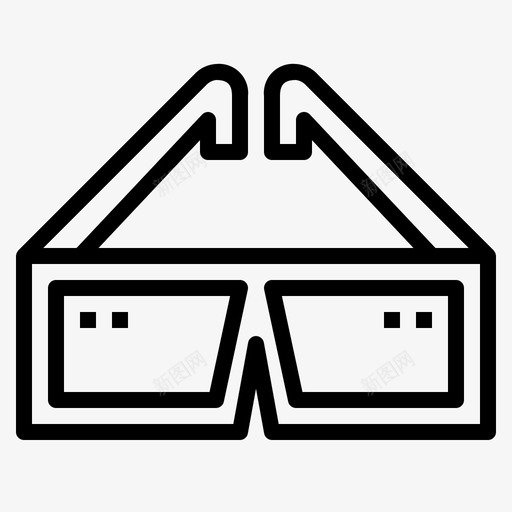 3d眼镜电影导演线性图标svg_新图网 https://ixintu.com 3d 导演 电影 眼镜 线性