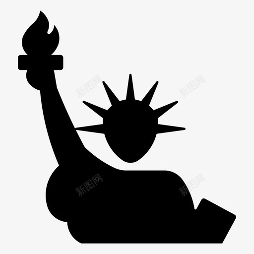 自由女神像美国旅游图标svg_新图网 https://ixintu.com 世界 地标 女神像 旅游 纽约 美国 自由 著名