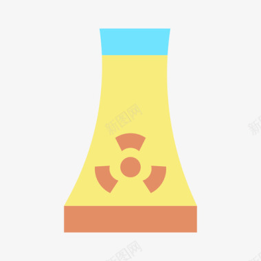 核电站能源54平坦图标图标