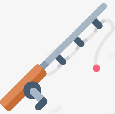 钓鱼杆钓鱼31扁平图标图标