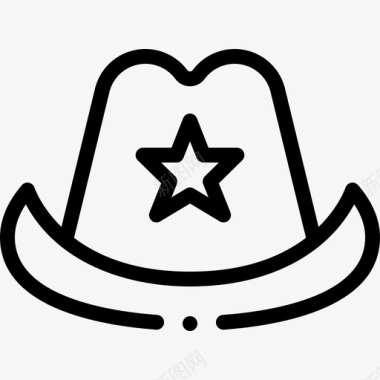 牛仔帽服装派对43直系图标图标