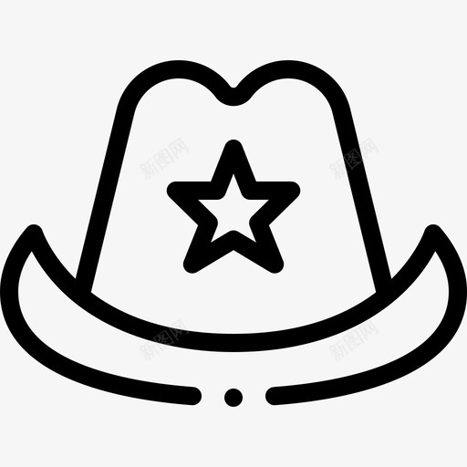 牛仔帽服装派对43直系图标svg_新图网 https://ixintu.com 服装 派对 牛仔帽 直系