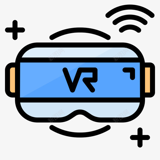 Vr智能技术16线性彩色图标svg_新图网 https://ixintu.com Vr 彩色 技术 智能 线性