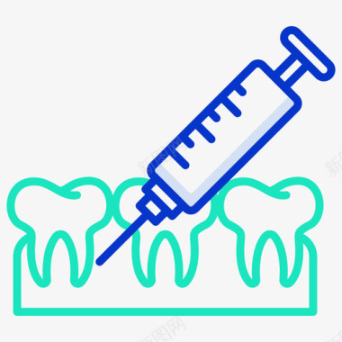 麻醉牙科39轮廓颜色图标图标