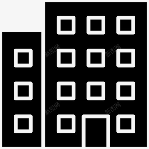 企业建筑公司图标svg_新图网 https://ixintu.com Agile3 企业 公司 办公室 填充 工作 建筑 黑色