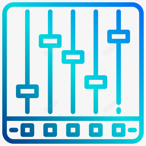 合成器音乐应用线性渐变图标svg_新图网 https://ixintu.com 合成器 应用 渐变 线性 音乐