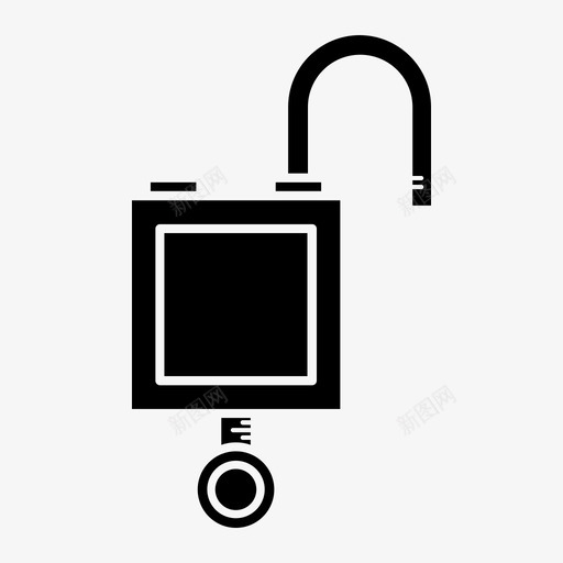 开锁钥匙挂锁图标svg_新图网 https://ixintu.com 工具 开锁 挂锁 钥匙