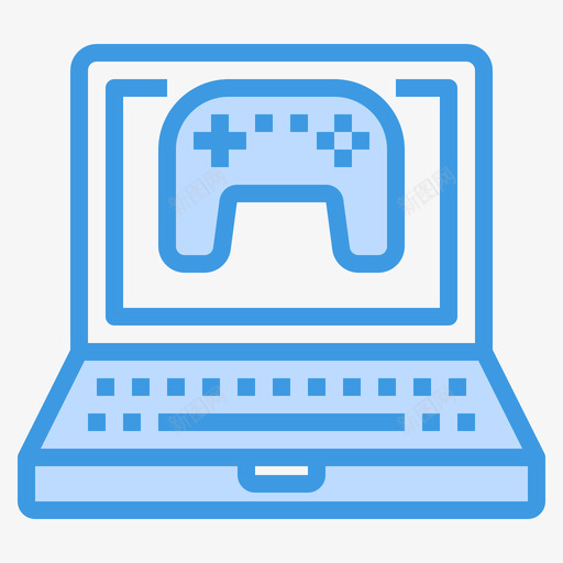 电脑游戏游戏控制器11蓝色图标svg_新图网 https://ixintu.com 控制器 游戏 电脑游戏 蓝色