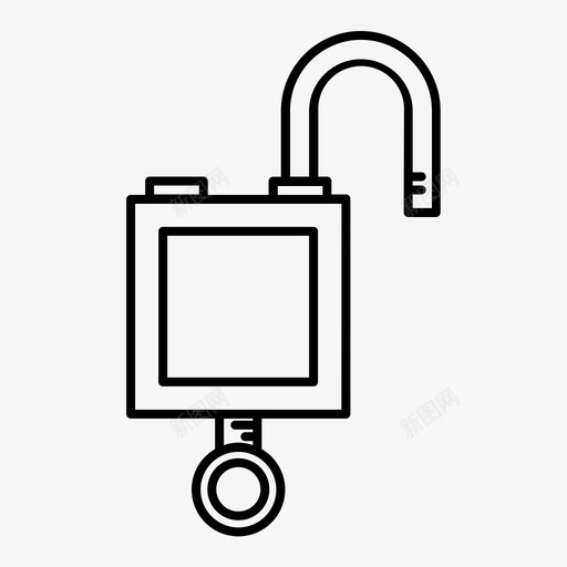 开锁钥匙图标svg_新图网 https://ixintu.com 工具 开锁 挂锁 设计 钥匙