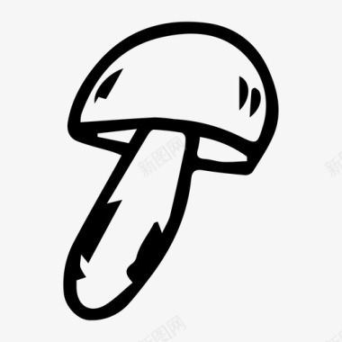 蘑菇香菇涂鸦图标图标