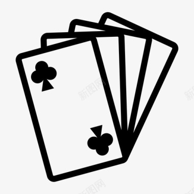 俱乐部卡片赌博图标图标