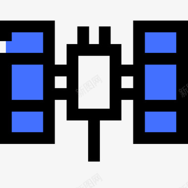 卫星位置105蓝色图标图标