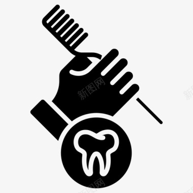 牙刷牙36字形图标图标