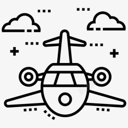 空客运输空客飞机喷气式飞机图标高清图片