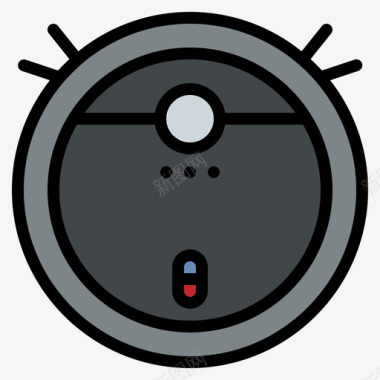 机器人吸尘器家用电器21线性颜色图标图标