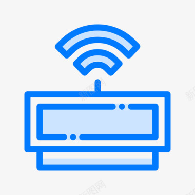Wifi电脑48蓝色图标图标