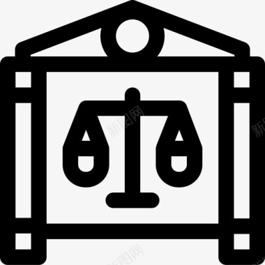 法院法律和司法28直系图标图标