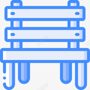 长凳动物园22号蓝色图标图标
