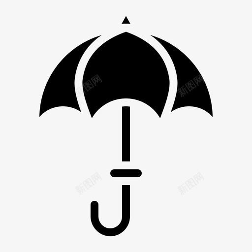 雨伞旅行工具实心图标svg_新图网 https://ixintu.com 实心 工具 旅行 雨伞