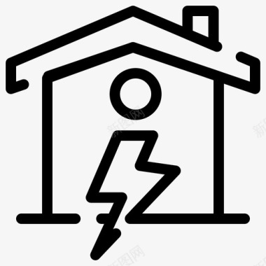 家庭能源房子图标图标