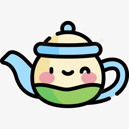 茶壶家庭生活24线性颜色图标svg_新图网 https://ixintu.com 家庭生活 线性 茶壶 颜色