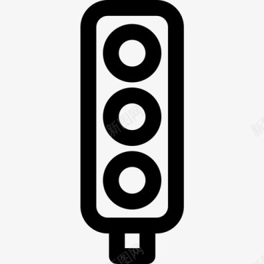 交通灯车辆和运输工具6直线图标图标
