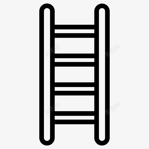 梯子修炼1直线图标svg_新图网 https://ixintu.com 修炼 梯子 直线