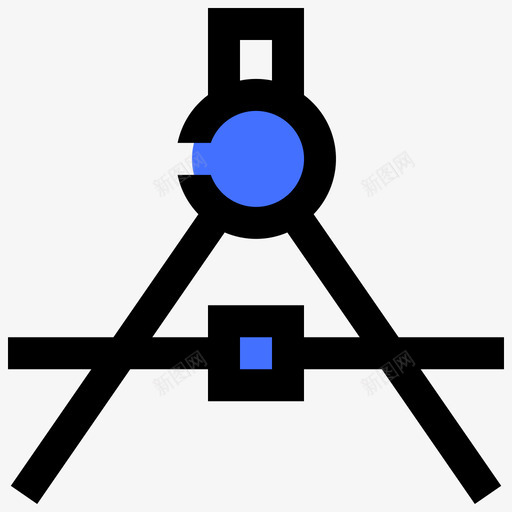 罗盘作业机具15蓝色图标svg_新图网 https://ixintu.com 作业 机具 罗盘 蓝色