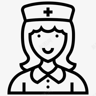 护士职业女性直系亲属图标图标