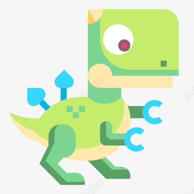 恐龙玩具46扁平图标图标